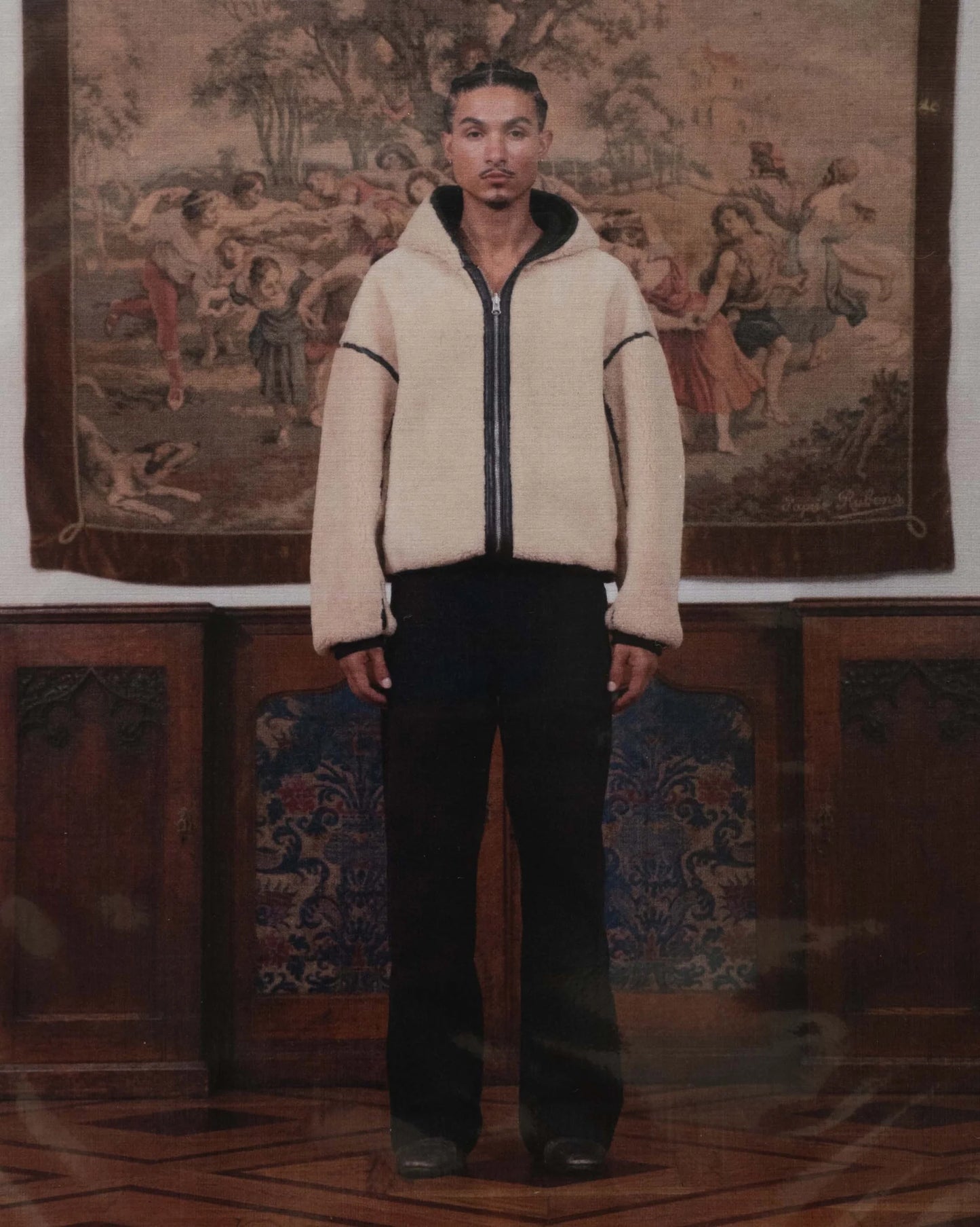 REVERSIBLE LEATHER SHERPA JACKET