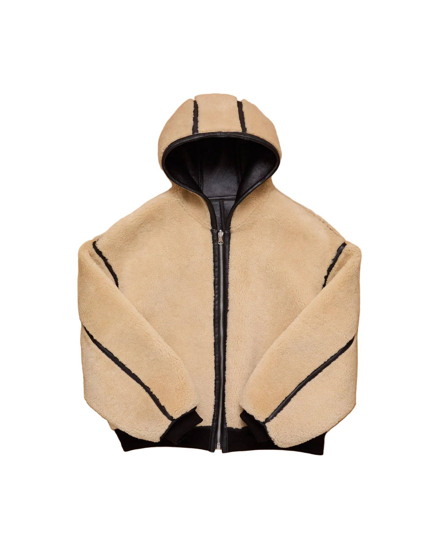 REVERSIBLE LEATHER SHERPA JACKET