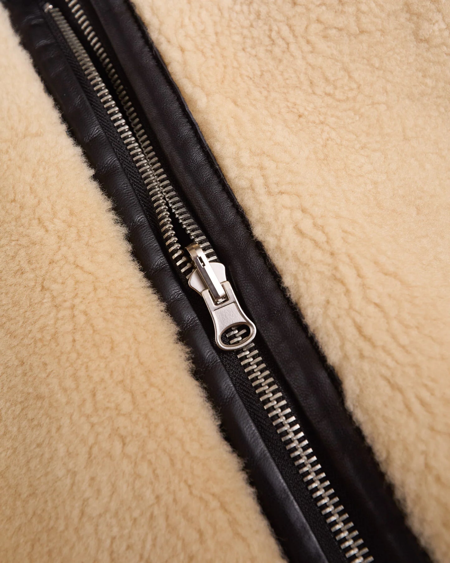 REVERSIBLE LEATHER SHERPA JACKET
