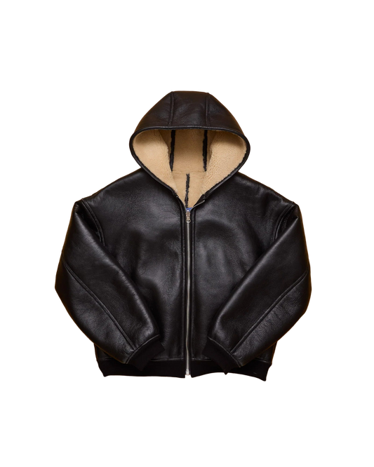 REVERSIBLE LEATHER SHERPA JACKET